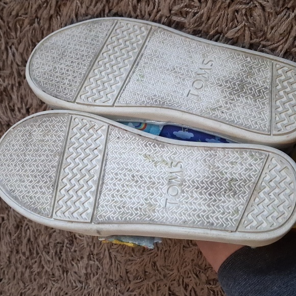 Kids TOMS Rainbow Slip-On Shoes with Sun Accent Size T 11 - Picture 5 of 6
